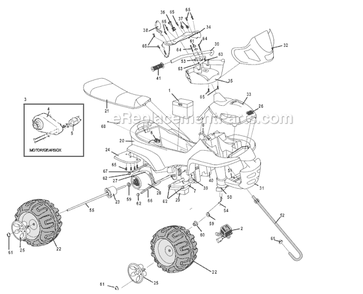 Part Location Diagram of 73690-4289 Power Wheels Metal Neck
